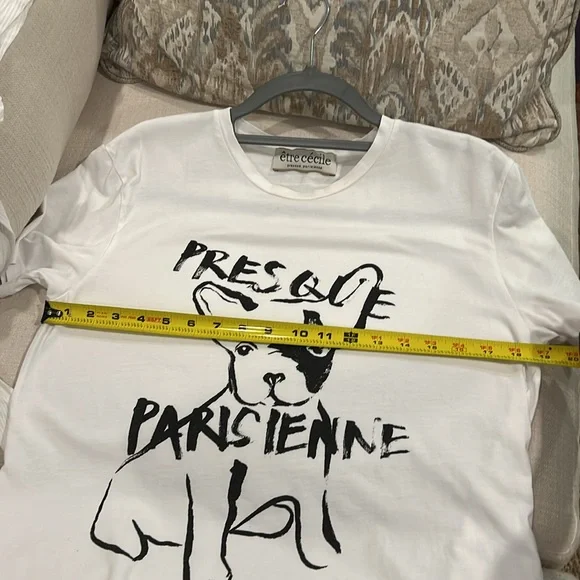 etre cecile presque parisienne French bulldog tee - Picture 6 of 6